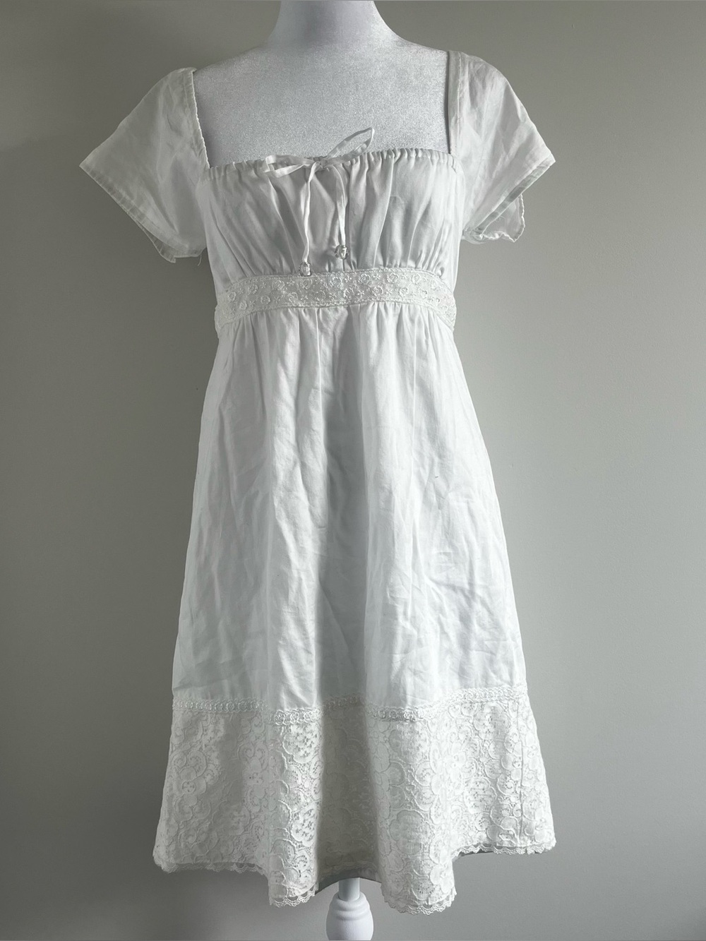Japanese Fabulous McBee White Milk Maid Mini Dress